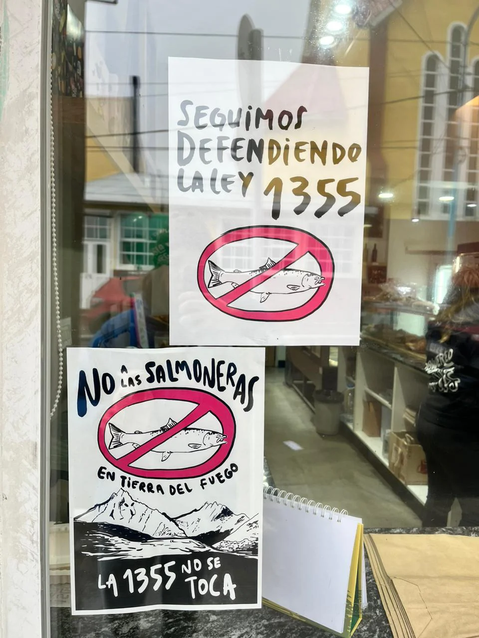 Mensajes contra las salmoneras en Ushuaia (3)